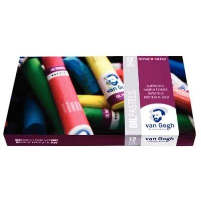 Image of Van Gogh The National Gallery Oil Pastel, Round Full Stick, 12 Piece Set, Long Grass with Butterflies