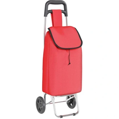 Image of vidaXL Shopping Trolley with Wheels Red 35 L