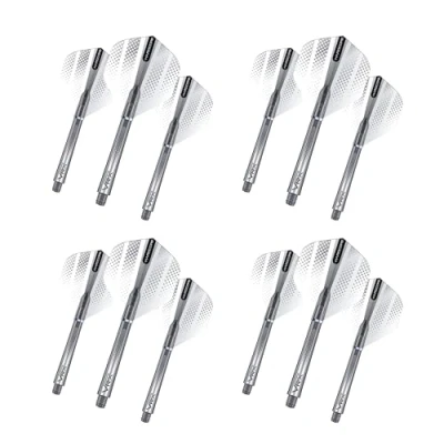 Image of RED DRAGON Hardcore Silver Flash Design Flights and VRX Stems Combo Pack