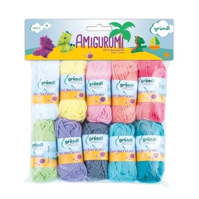 Image of Gründl Amigurumi Crochet Set II, Cotton, Multi Colour, 19.5 x 18 2.6 cm