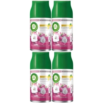 Image of Air Wick Automatic freshener Freshmatic Spray Refills, Smooth Satin Moon Lily, Pack 4 x 250ml, Natural Essential Oils, Last up to 280 days,