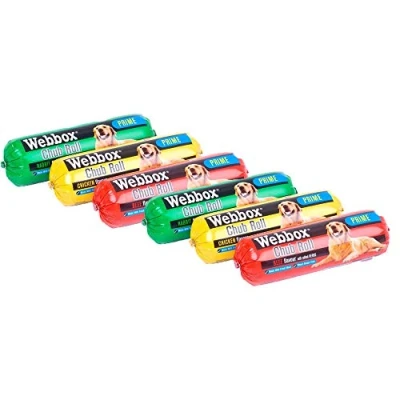 Image of Webbox Dog Treats Prime Chub Roll Assorted Flavoured 720g (6 Pack)