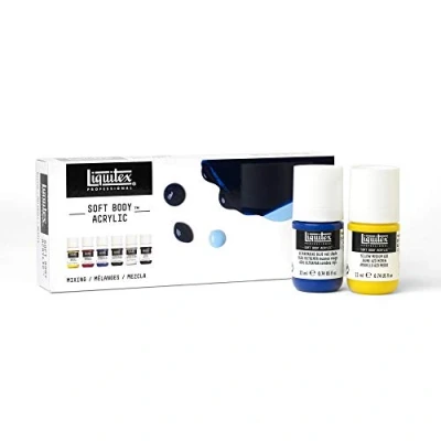 Image of Liquitex Professional Soft Body Acrylic Paint, Mixing Set of 6 Colours, x 22ml