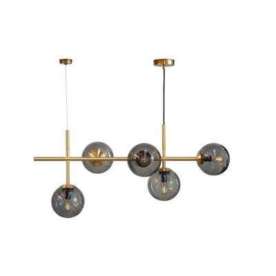 Image of Dyberg Larsen Como pendant light, five bulb, brass