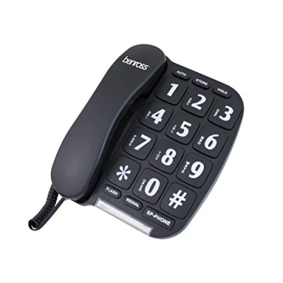 Image of Benross Jumbo Big Button Home Telephone Black