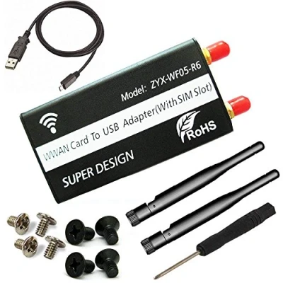 Image of Pxyelec Mini PCI E to USB Adapter with SIM Card Slot for WWAN/LTE Module 6pin/8pin Connector
