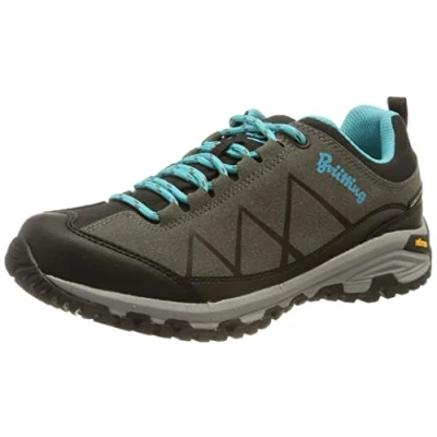 Image of Brütting Women&#039;s Kansas Cross Country Running Shoe, grau/Schwarz/türkis, 5 UK