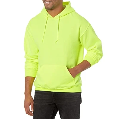 Image of Jerzees Men&#039;s Fleece Pullover Hooded Sweatshirt, Hoodie Safety Green, XXL
