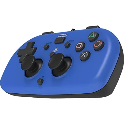 Image of Hori Wired Mini Gamepad (Blue) for PlayStation 4
