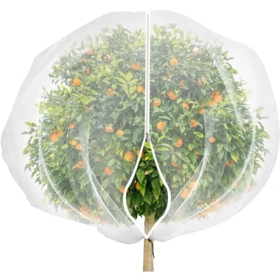 Image of Fruit Tree Netting Bags with Zipper and Drawstring, Insect Bird Barrier Plant Covers for Vegetable Trees Bushes Flower Multiple (7.9 * 7.9cm 240 240cm,1)