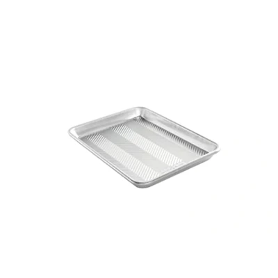 Image of Nordic Ware Prism Quarter Sheet, Aluminium Baking Sheet with Improved Airflow, Premium Bakeware Made in The USA, Silver,L: 12.1&quot; x W: 8.8&quot; H: 1.1&quot;
