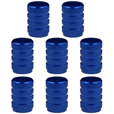 Image of 8 Pcs Tyre Valve Caps, Stem Dust Caps,Car Tire Caps,Universal Aluminum Cap Covers Replacement for Cars,Bike, Motorcycles, Blue