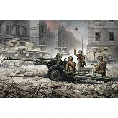 Image of Zvezda ZS3671 3671 Soviet Anti Tank 76mm Gun with Crew, 1/35 Scale, Model Kit