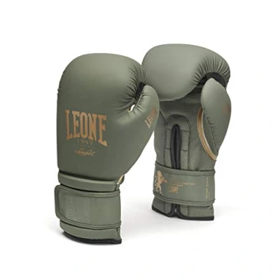 Image of LEONE 1947, Boxing Gloves Military Edition, Unisex Adult, Green, 12 OZ, GN059G