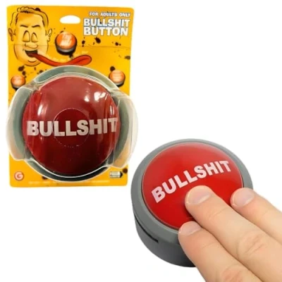 Image of Funtime Bullshit Button Gadget (Packaging May Vary),Red