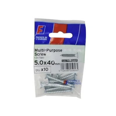 Image of Forgefix Multi Purpose Pozi Screw Csk ST Zp 5.0 x 40mm Forge (Pack of 10)