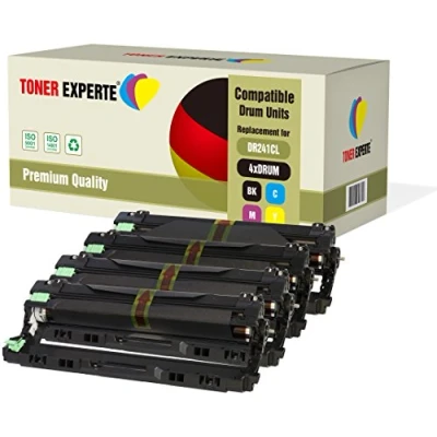 Image of TONER EXPERTE Set of 4 Compatible DR241CL (15,000 Pages) Drum Units for Brother DCP 9015CDW 9020CDW MFC 9140CDN 9330CDW 9340CDW HL 3140CW 3142CW 3150CDW 3170CDW 3172CDW