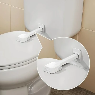 Image of EUDEMON 1 Pack Baby Safety Toilet Lock,Child Proof Seat Lock for Toddlers and Kid Easy to Install, no Tools Need or Drill(White)