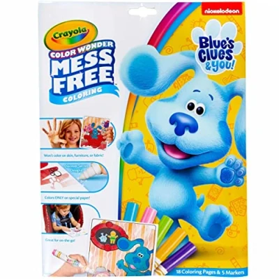 Image of Crayola Blues Clues Color Wonder, 18 Mess Free Coloring Pages &amp; 5 No Markers, Gift for Kids