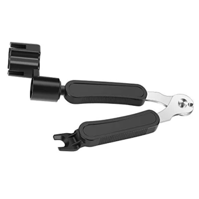 Image of Guitar String Winder Cutter and Bridge Pin Puller, Repair Tool Functional 3 in 1 (black)