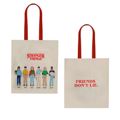 Image of Cinereplicas Stranger Things Friends Don&#039;t Lie Tote Bag 42 x 38 cm Officially Licensed,