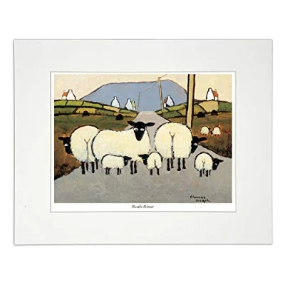 Image of &#039;Rush Hour&#039; Mounted Print by Thomas Joseph Sheep Art
