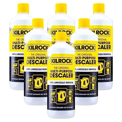 Image of Kilrock Mega K Multi Purpose Descaler Multipack 6x1 Litre (72 Doses) Limescale Descaling for Kettles, Toilets, Shower Heads &amp; Coffee Machines Biodegradable and Phosphate Free