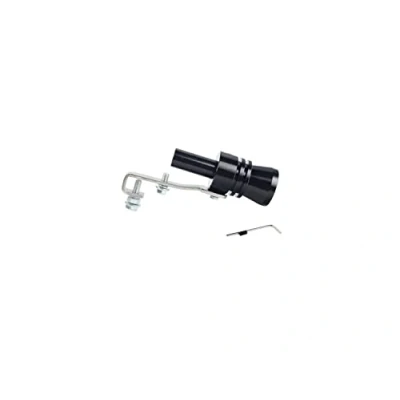 Image of Dewhel Universal Aluminum Turbo Sound Exhaust Muffler Pipe Whistle Car Blow off valve BOV Tip Simulator Whistler (XL Black)
