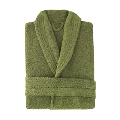 Image of Top Towels Unisex Bathrobe Shower Robe for Men or Women 100% Cotton 500 g/m2 Terry