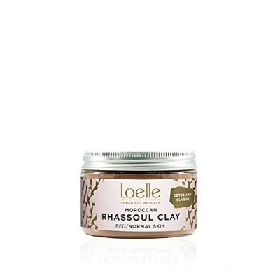 Image of Loelle Pure Red Clay Powder, Natural Remedy Against Acne and Blackheads for Normal Skin Mattify &amp; Purifying Face Mask Rhassoul Clays Made in Morocco (150g)