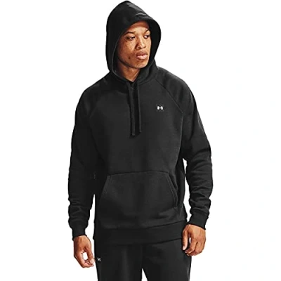 Image of Under Armour men Rival Fleece Hoodie, Men’s running hoodie with loose fit, comfortable and warm hooded jumper for