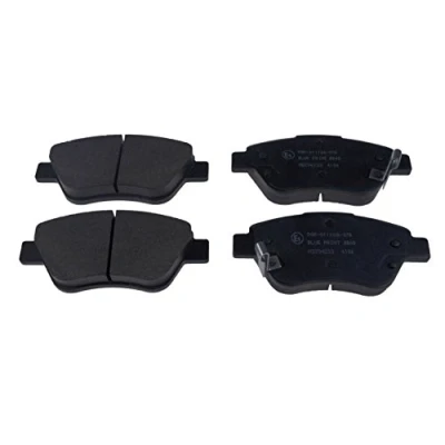 Image of 77363942, 77363974, 77364477, 77364517, 77364919 Brake pad set BLUE PRINT ADZ94233 Front Axle with acoustic wear warning VAUXHALL: Corsa Mk3, Adam