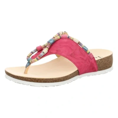 Image of Think! Damen JULIA chromfrei gegerbte nachhaltige Pantolette, FUXIA/KOMBI 5040