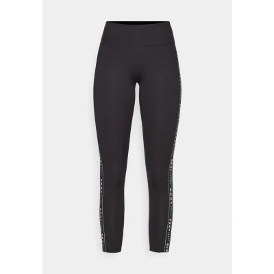 Image of DKNY Balance Compression HIGH Waist 7/8 LOGO Taping Leggings, Women&#039;s, Size: Medium, Black/white