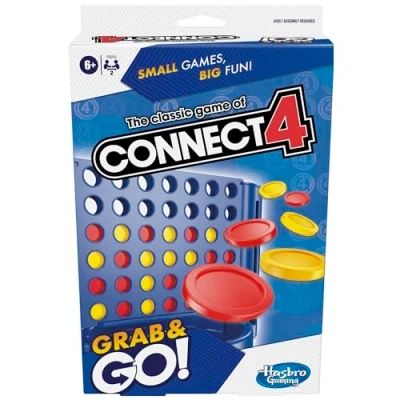 Image of Hasbro Gaming Connect 4 Grab and Go Game, Portable Game for 2 Players, Travel Kids