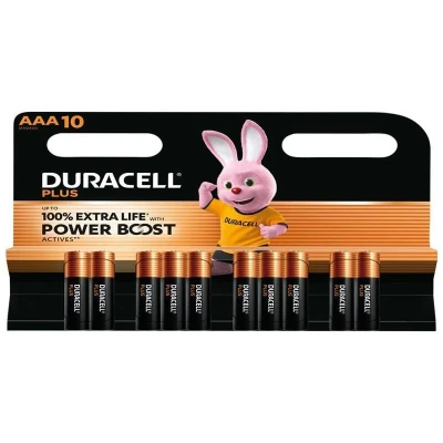 Image of Duracell AAA Cell Plus with Power Boost Batteries Pack of 10