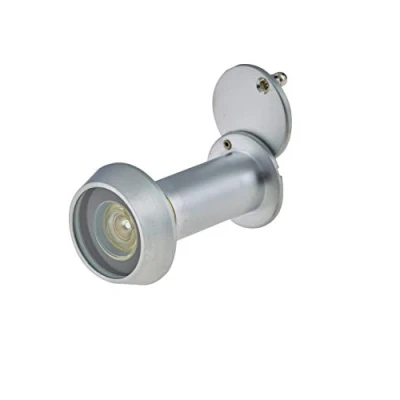 Image of Door Viewer Satin Chrome Peephole Wide Angle 50 75mm Thick Doors