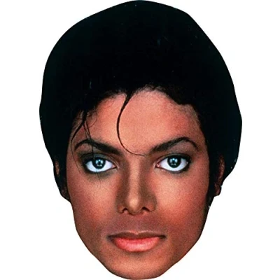 Image of FoxyPrinting Michael Jackson Bad Music Celebrity Cardboard Party Face Mask Fancy Dress