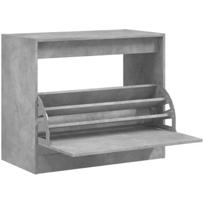 Image of vidaXL Shoe Cabinet Concrete Grey 80x42x69 cm Engineered Wood