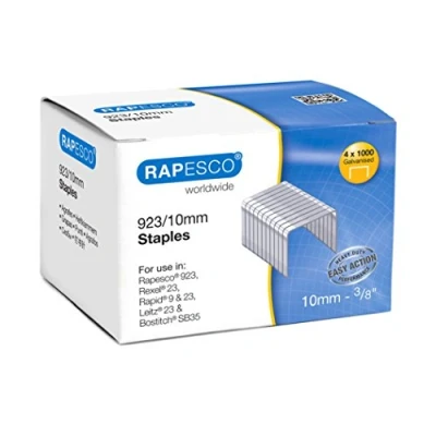 Image of Rapesco S92310Z3 923/10 mm Galvanised Staples, Type 23, Box of 4000