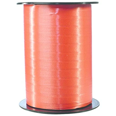 Image of Clairefontaine Ref 601758C Smooth Counter Ribbon Roll (Single Reel) 7mm x 500m Length Roll, 11.7 9.5cm Spool Suitable for Gift Wrapping &amp; Crafting Orange