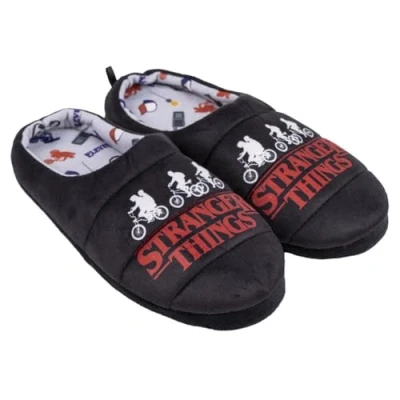 Image of Stranger Things Mens Womens Slippers EU 38 39 / UK 5 6