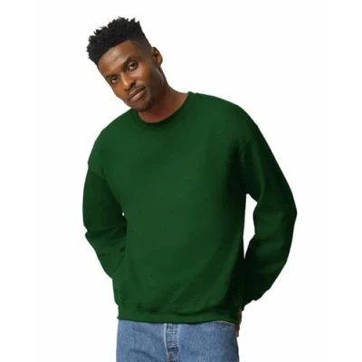 Image of GILDAN Men&#039;s Fleece Crewneck Sweatshirt, Style G18000, Forest Green, S