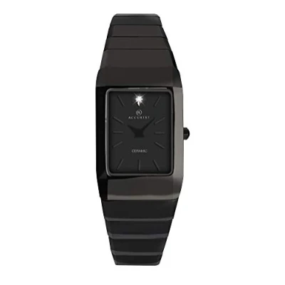 Image of Accurist Womens Japanese Quartz Ceramic Watch With Genuine Diamond Set Dial, Push Button Deployment Clasp, 30m Water Resistant, 2 year guarantee.