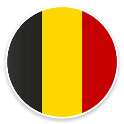 Image of 2 x 10cm Belgium Flag Map Vinyl Sticker Decal Car Laptop Luggage Tag Label #9019 (10cm Wide High)