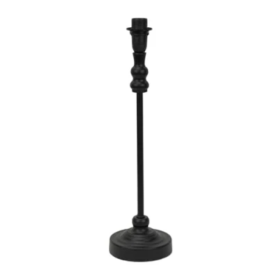 Image of Black Metal Candlestick Table Lamp Base Living Room Bedside Light