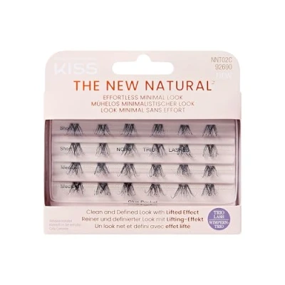 Image of KISS The New Natural Trio Lashes False Eyelashes Clusters 02, 24 Wisps