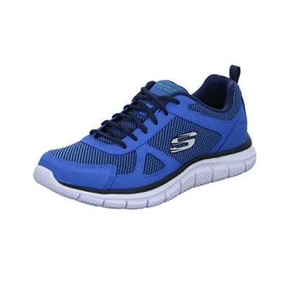 Image of Skechers Men&#039;s Track Bucolo Oxford, Blue Lime, 11 UK