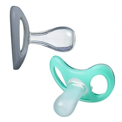 Image of Tommee Tippee Advanced Sensitive Skin Pacifier, Unique Shield for Less Contact, Symmetrical Design, BPA Free Binkies, 0 6m, 2 Count