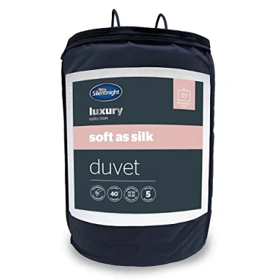 Image of Silentnight Soft As Silk Single Duvet 13.5 Tog Luxury Winter Quilt Thick Warm Cosy Hypoallergenic and Machine Washable